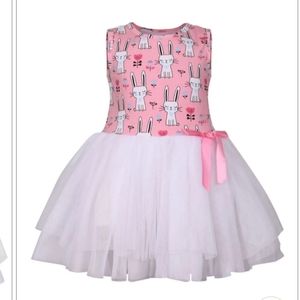 NWT Pink Easter Bunny Tutu Dress-Mia Belle Girls